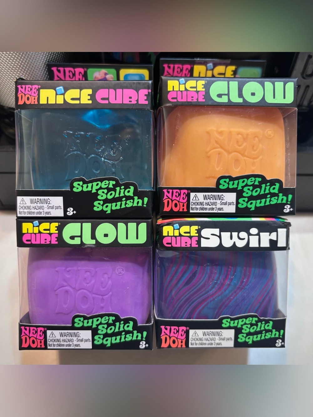 NEEDOH Bundle Nice Cube Glow x 2, Nice Cube, Nice Cube Swirl 4 total + Mystery